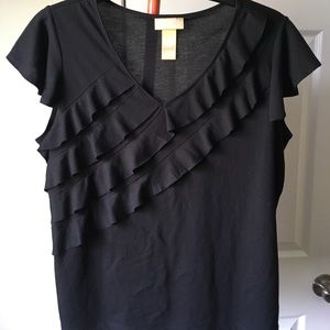 Miss Tina Casual Black Top